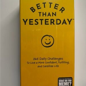 Better Than Yesterday Challenge Card Game